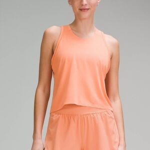 Lululemon Fast and Free Race Length Tank in Orange